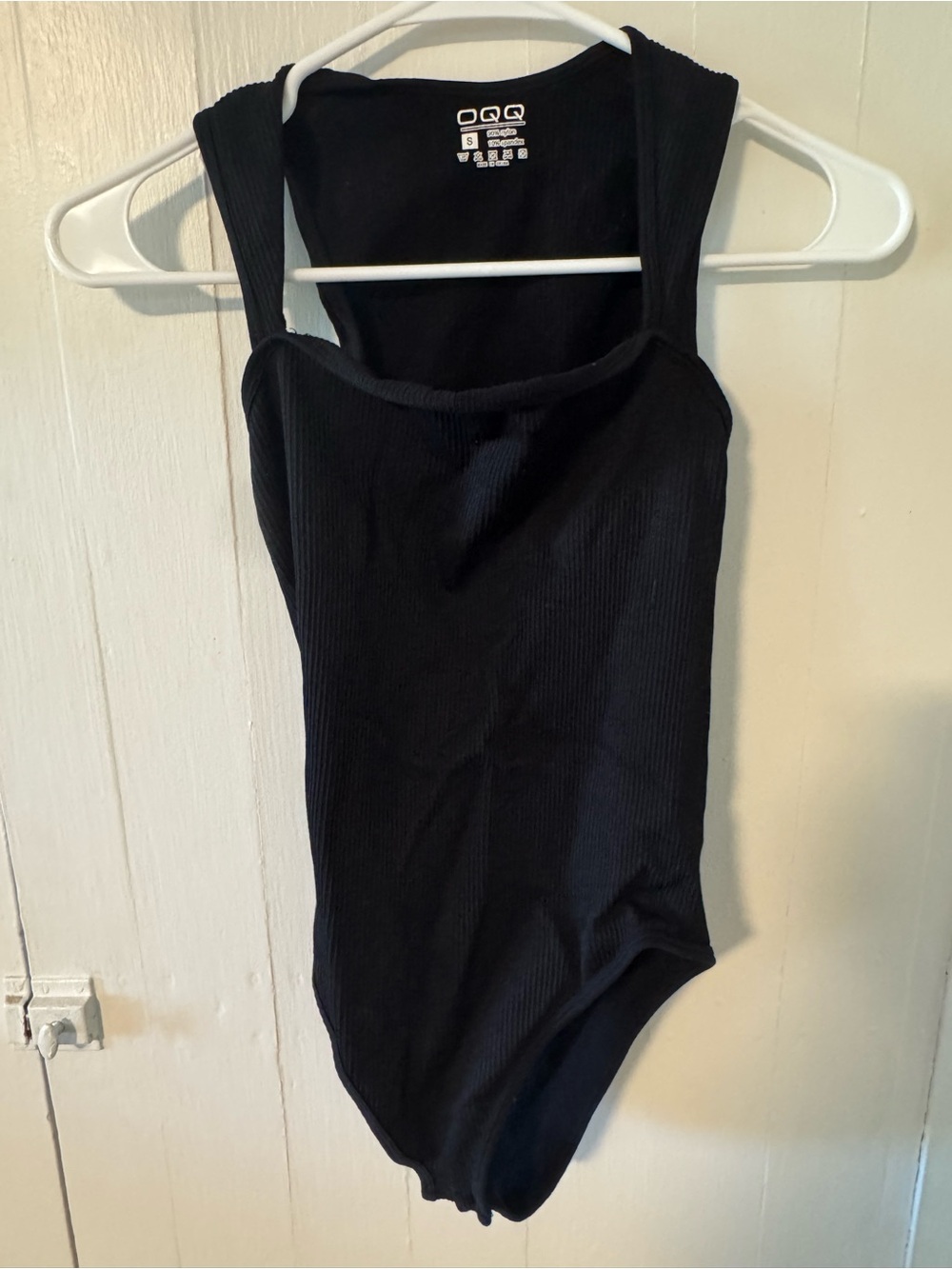 Black Ribbed Shapewear Small Black Bodysuit